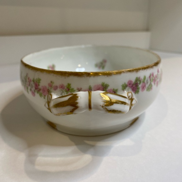 Vtg C. Ahrenfeldt Limoges Bone China Oval Serving Dish with Handles - Picture 7 of 10